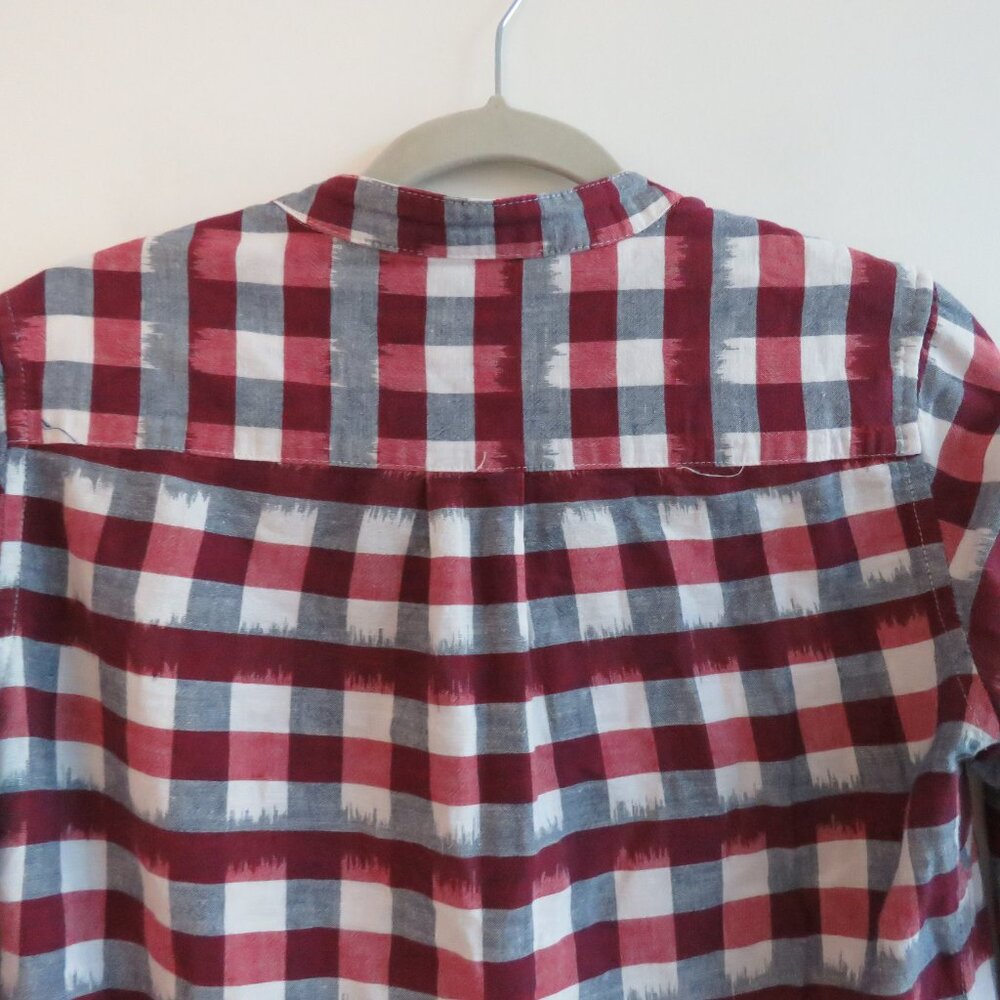 BRIDGE & BURN Dahlia Painted Plaid Red Dress Linen Cotton Prairie - Size XS - Picture 13 of 15